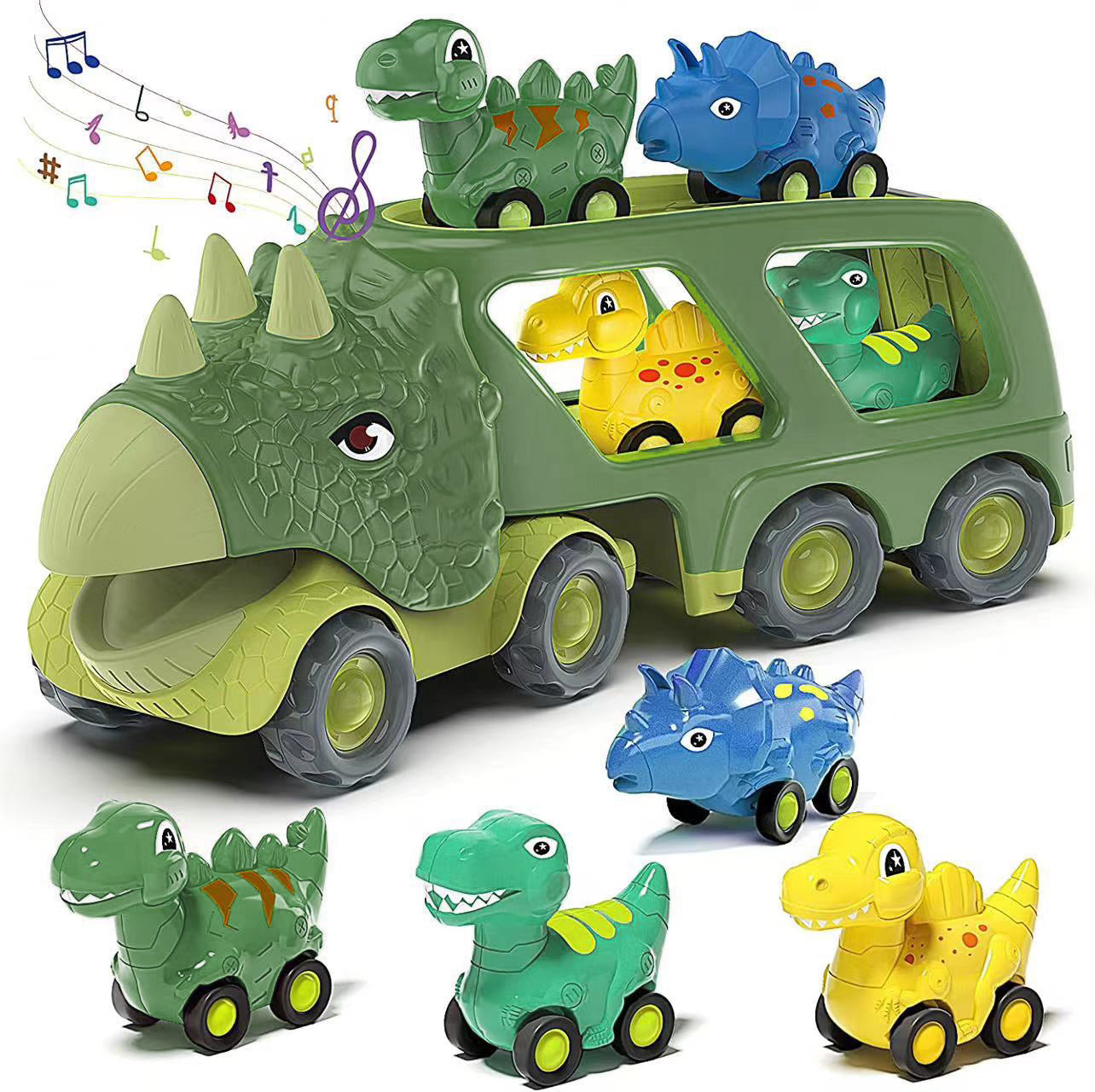 Sound Light Design Kids Dinosaur Shape Car Toys Set Vehicle Playset Push to Slide Sound Light Design Kids Dinosaur Shape Car Toys Set Vehicle Playset Push to Slide